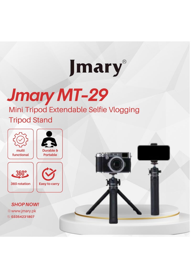 Jmary Jmary MT-29 Mini Tripod Extendable Selfie Vlogging Tripod Stand - Image 3