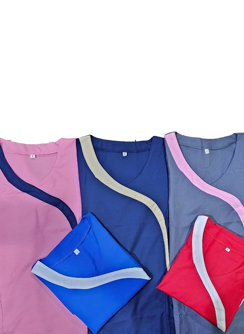 Rannah's Uniform Comfortable and Durable Pink Scrub Suit Uniform for Medical Staff, Beauticians, and Housekeepers - Image 2