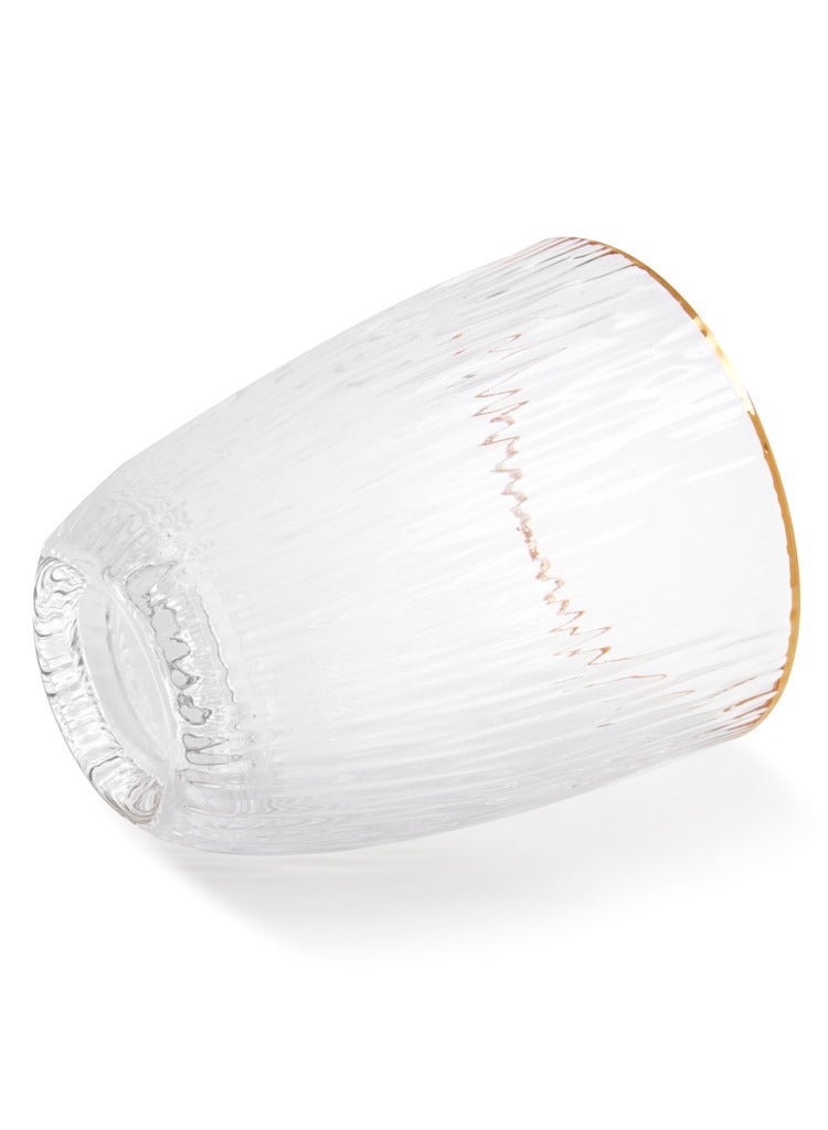 Fissman كوب شرب من قطعتين – 400 مل أكواب شفافة أنيقة بحواف ذهبية – تصميم مزخرف رائع، مثالي للمشروبات الساخنة والباردة – متين، أنيق، ومثالي لأي مناسبة - Image 4