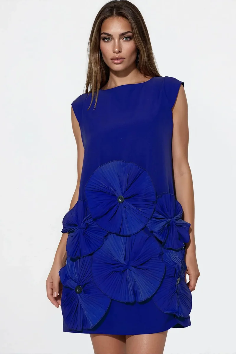 جينيفر Embroidered Strapless Mini Dress