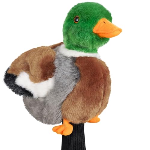 Big Crazy Funny Driver Headcover Plush Golf Club Covers Long Neck Animal Headcover Fairway Wood Hybrid Headcover Headcovers for Golf Clubs Fits Men and WomenDriver Headcover Animal for PresentMallard Duck - Image 1