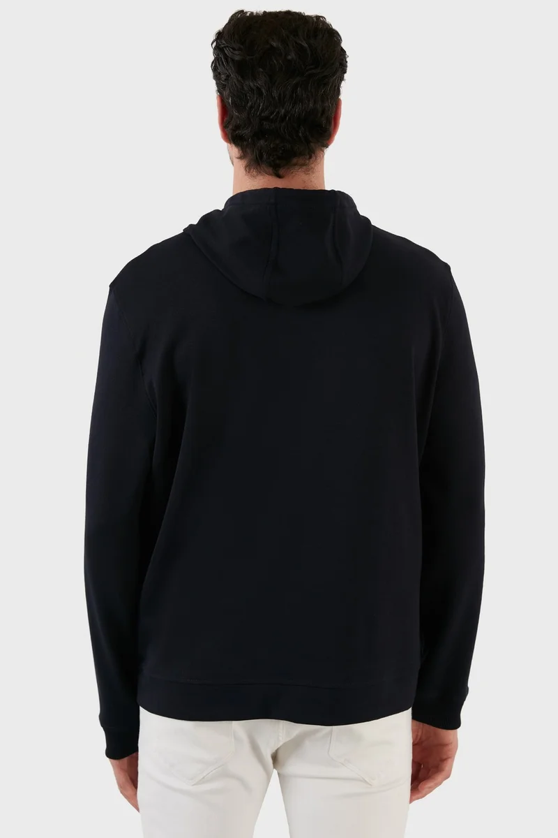 اكسي Cotton Printed Kangaroo Pocket Hooded Sweat Men's Sweat 6141003