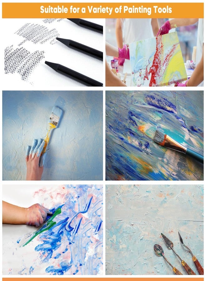 CONDA 8x8 inch Stretched Canvas for Painting, Pack of 8, 100% Cotton, 5/8 Inch Profile Value Bulk Pack for Acrylics, Oils Painting - Image 5