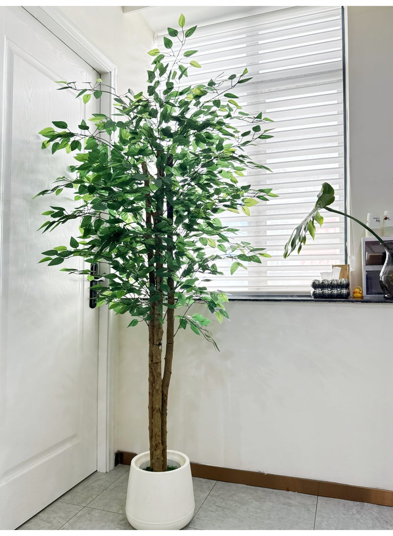 Artificial Ficus Potted Plant, Silk Tree – Perfect Potted Simulation Plant with Fake Moss and Durable Nursery Pot, Ideal for Indoor/Outdoor Home, Office, Garden Modern Decor and Housewarming Gifts - Image 4