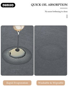 DUNISO 2 PCS Kitchen Mats and Rugs Set , Non Slip Heavy Duty Standing Mat, Quick Dry Diatom Mud Floor Mat, Extra Soft and Absorbent Floor Mats for Kitchen, Bath, Office, Laundry(40*60cm+40*120cm)  - Image 3
