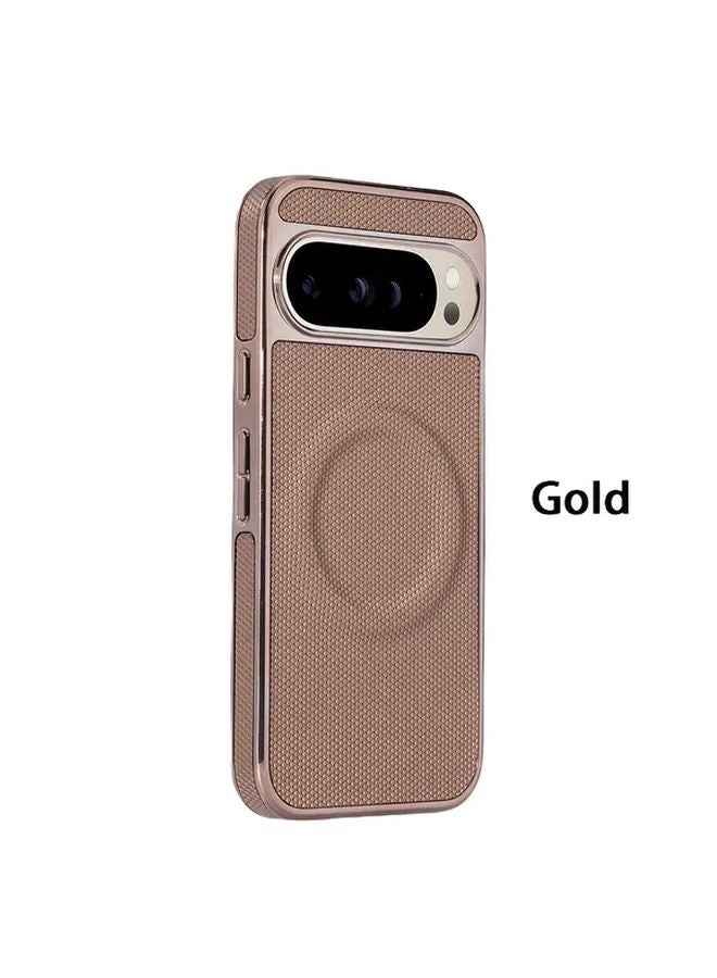 Golden Magnetic Phone Case For Google Pixel 9 Pro With Wireless Charging - Image 1