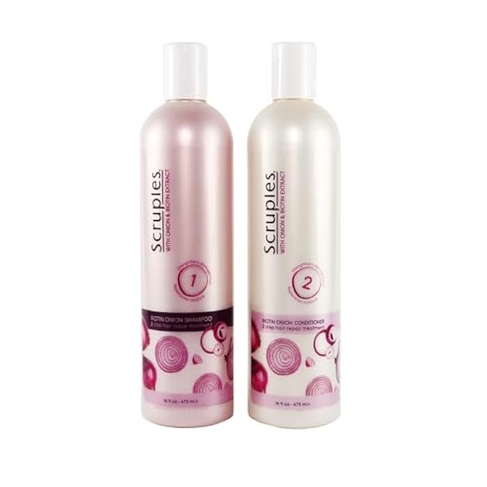 Scruples Biotin Onion Shampoo and Conditioner Bundle - Hair Growth Shampoo & Conditioner for Women to Strengthen & Hydrate - Made with Onion Extract & Biotin to Help Promote Growth (2 Pack) - Image 1