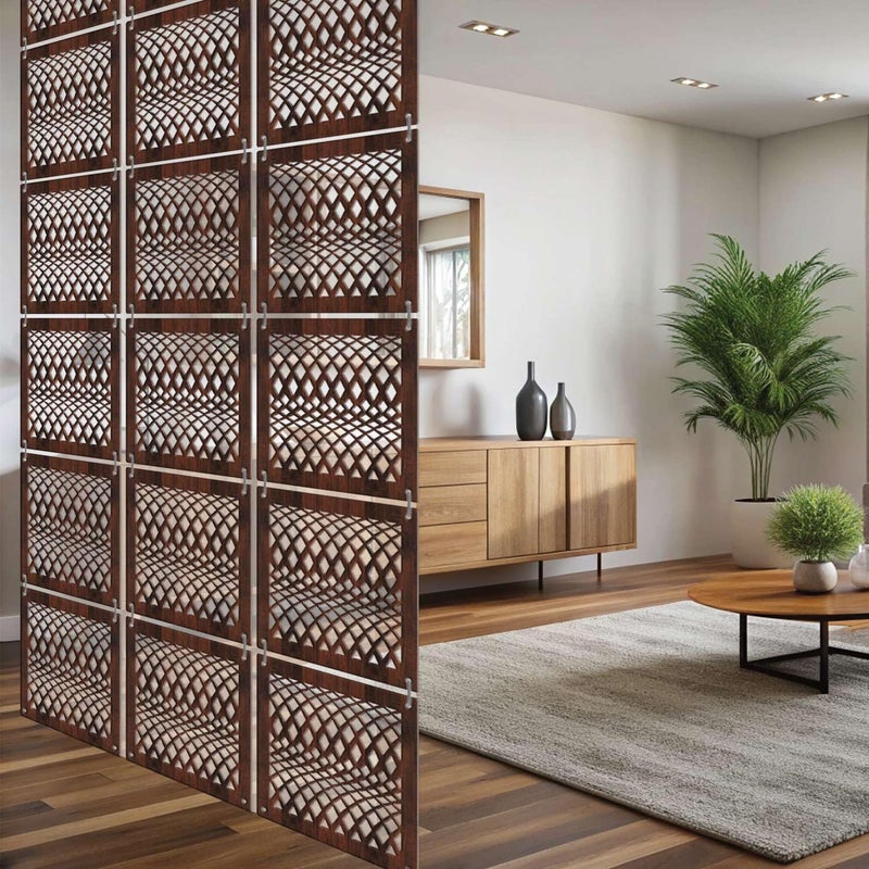 Random فاصل غرفة معلق عشوائي 12 قطعة مع خطافات لوحات تقسيم زخرفية حديثة لغرفة النوم وغرفة المعيشة ومنطقة الطعام وبيت العبادة RSD4139 - Image 3