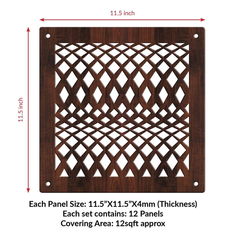 Random فاصل غرفة معلق عشوائي 12 قطعة مع خطافات لوحات تقسيم زخرفية حديثة لغرفة النوم وغرفة المعيشة ومنطقة الطعام وبيت العبادة RSD4139 - Image 4