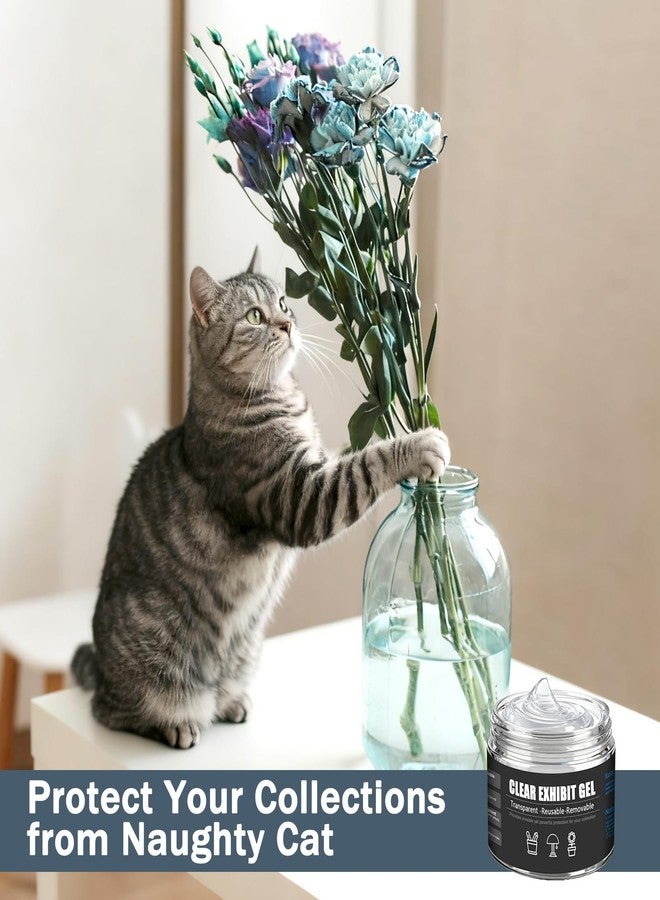 TAZKZZY 6.35 Oz Clear Exhibit Gel for Museum, Removable Museum Putty Wax for Protecting Vase and Collections from Falling&Vibration, Reusable & No Residue, Suitable for Glass, Ceramic and Action Figures - Image 2