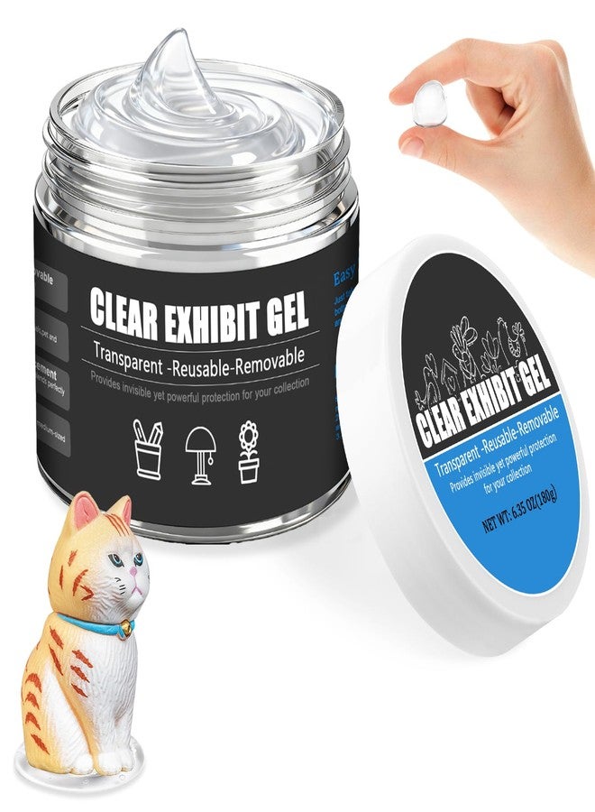 TAZKZZY 6.35 Oz Clear Exhibit Gel for Museum, Removable Museum Putty Wax for Protecting Vase and Collections from Falling&Vibration, Reusable & No Residue, Suitable for Glass, Ceramic and Action Figures - Image 1
