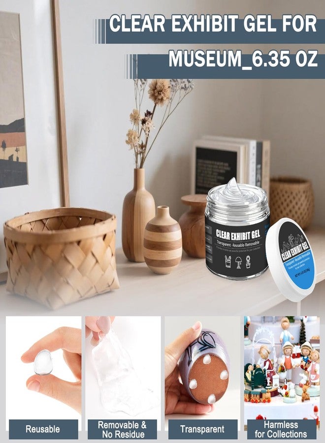 TAZKZZY 6.35 Oz Clear Exhibit Gel for Museum, Removable Museum Putty Wax for Protecting Vase and Collections from Falling&Vibration, Reusable & No Residue, Suitable for Glass, Ceramic and Action Figures - Image 4