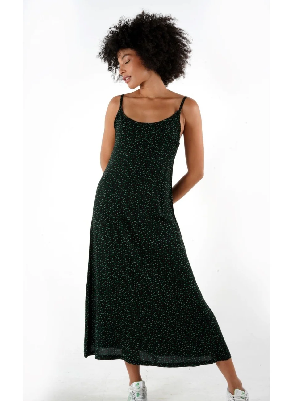 الكسندر جاردي Patterned Thin Strap Midi Length Dress (B24-005206)