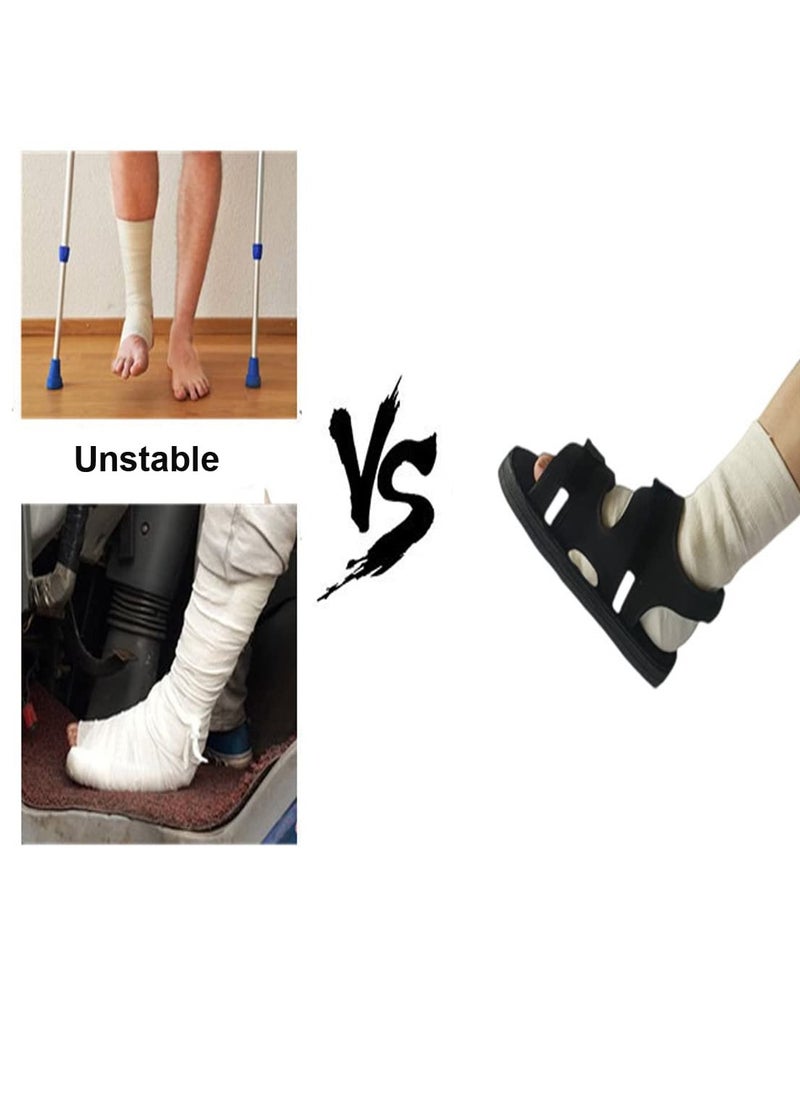 Generic - Post Op Shoe with Waterproof Leg Cast Cover, Adjustable Walking Boot Recovery Plaster Shoe Cover Medical Boot for Foot Injuries Sprained Ankle Broken Foot Toe Post Surgery Kids Women Men, M Size - Image 1