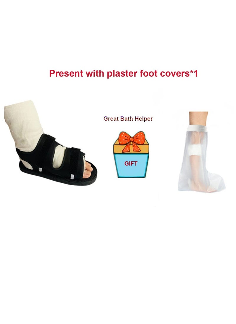 Generic - Post Op Shoe with Waterproof Leg Cast Cover, Adjustable Walking Boot Recovery Plaster Shoe Cover Medical Boot for Foot Injuries Sprained Ankle Broken Foot Toe Post Surgery Kids Women Men, M Size - Image 1