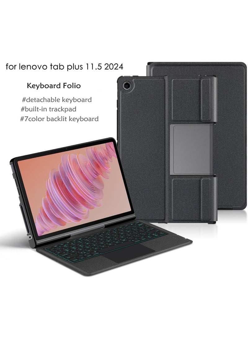 Backlit Keyboard Case for Lenovo Tab Plus 11.5 Inch TB351FU Multi Gesture Touchpad Magnetic Detachable Keyboard - Image 2