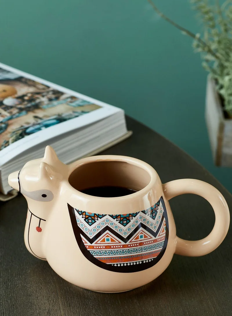 Thumbs Up Llama Shaped Mug