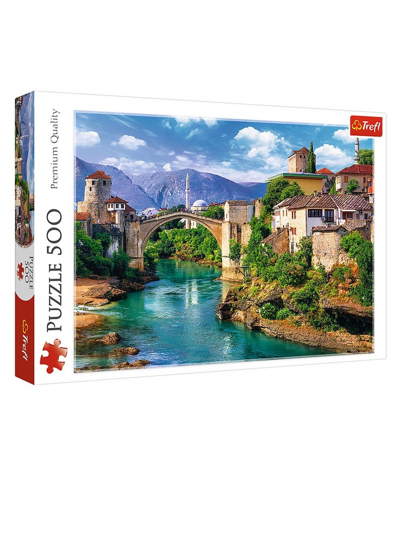 Trefl - Old Bridge in Mostar Bosnia & Herzegovina Puzzle 500 Pieces - 37333 - Image 1