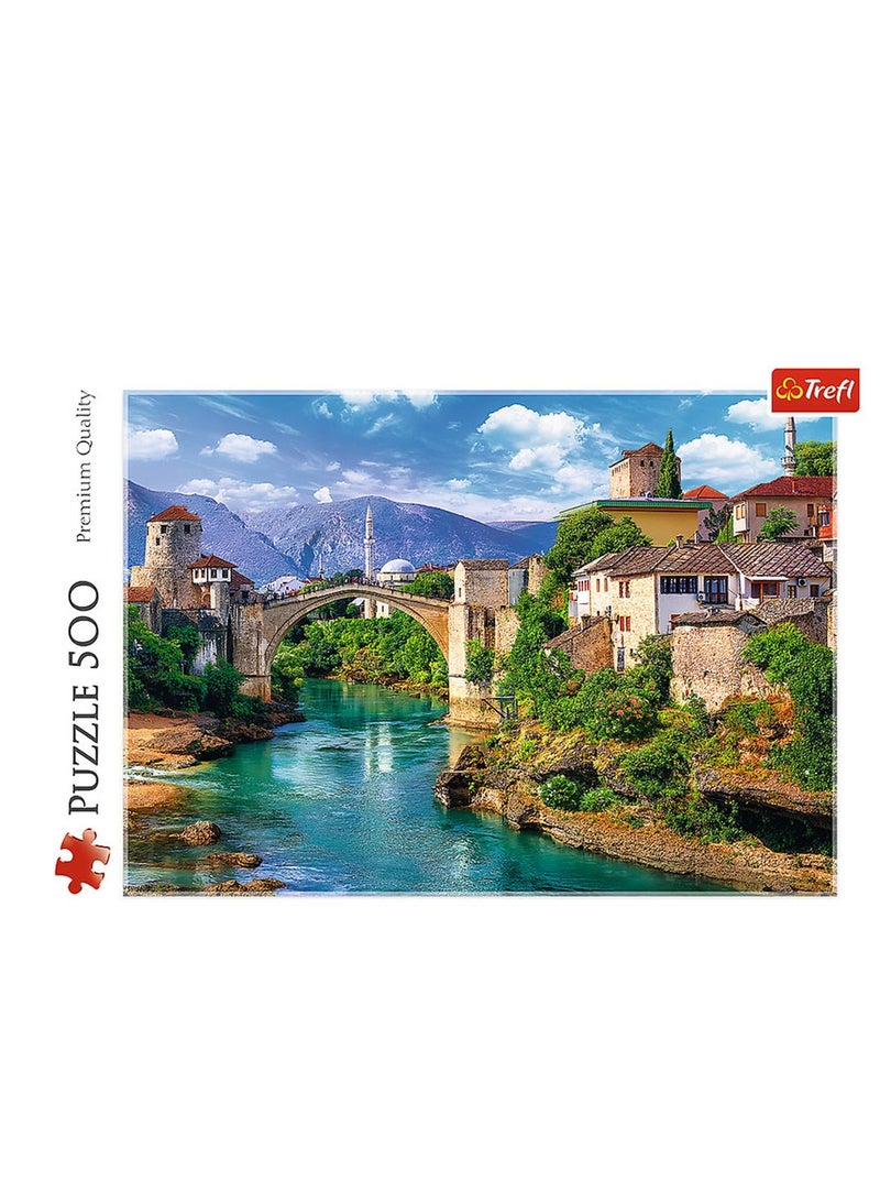Trefl - Old Bridge in Mostar Bosnia & Herzegovina Puzzle 500 Pieces - 37333 - Image 2