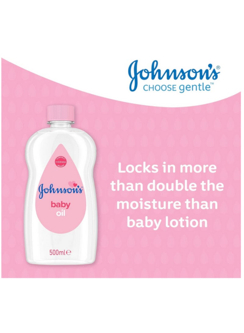 Johnson's Baby Oil For Delicate Skin 500ml - Image 2