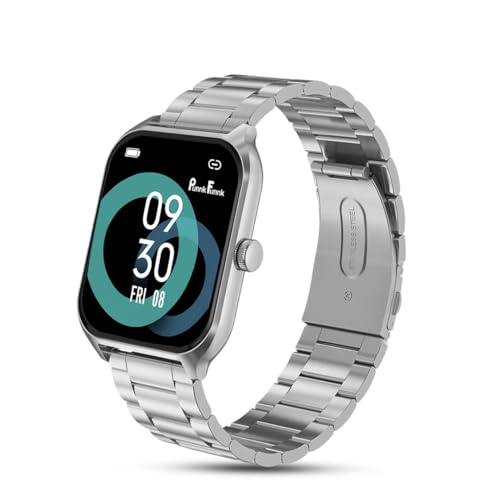 PunnkFunnk H18 Pro Smartwatch for Men & Women | 2.01" HD TFT Display | Bluetooth Calling | Heart Rate & SpO2 Monitor | Long Battery Life | IP67 Fitness Watch with Multiple Sports Modes- (Metal Silver) - Image 1