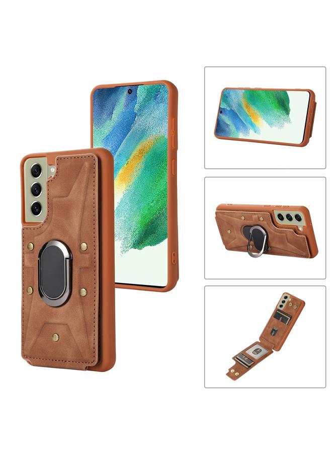 اس-توب جراب لهاتف Samsung Galaxy S21 FE 5G Armor Ring Wallet غطاء خلفي للهاتف - Image 1