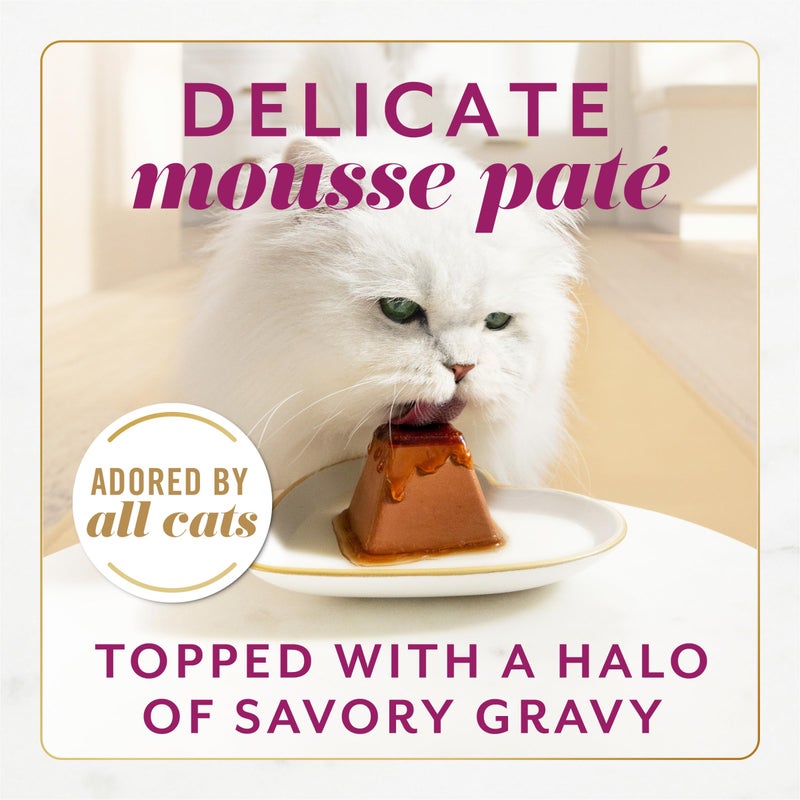 Fancy Feast Gems Pate Cat Food Mousse with Beef and a Halo of Savory Gravy Cat Food - (Pack of 8) 4 oz. Boxes - Image 2