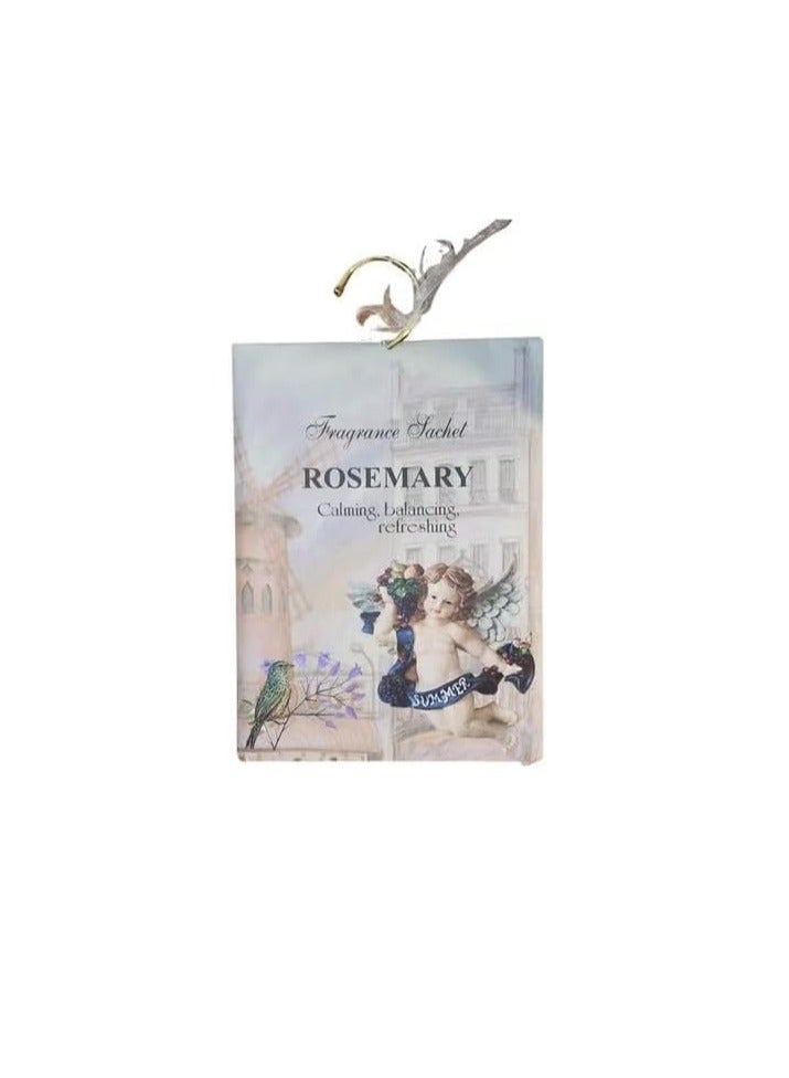 Spaceshoop Fragrance Sachet, Calming and Refreshing Scent, Drawer and Closet Air Freshener (Rosemary)