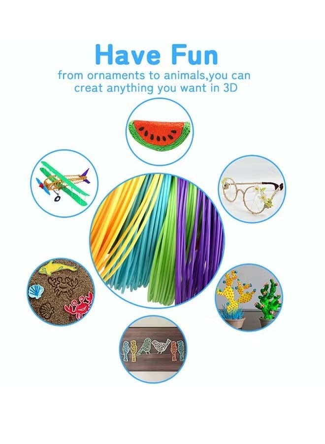 قلم طباعة ثلاثي الأبعاد للأطفال، قلم ثلاثي الأبعاد مع شاشة، رسم جرافيتي، هدية للأطفال، رسم يدوي، متوافق مع خيوط PLA وABS، للكتابة على الجدران، الرسم، صنع النماذج، أزرق - Image 4