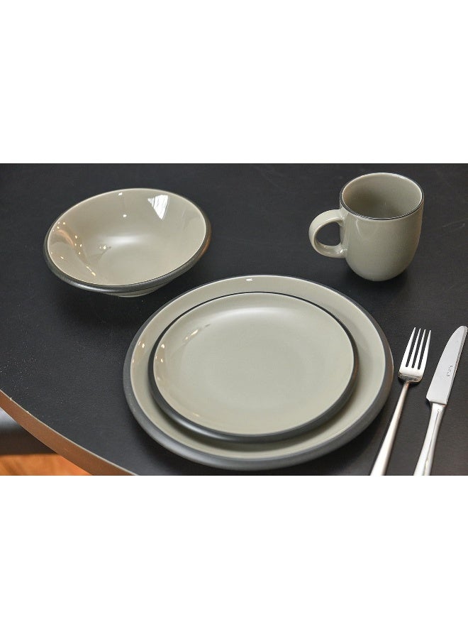 Red Vanilla Vanilla Hampshire Grey 16 Piece Dinner Set 1 White - Image 2