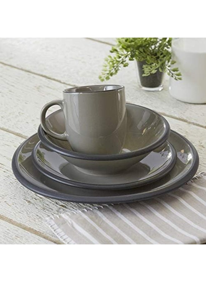Red Vanilla Vanilla Hampshire Grey 16 Piece Dinner Set 1 White - Image 4