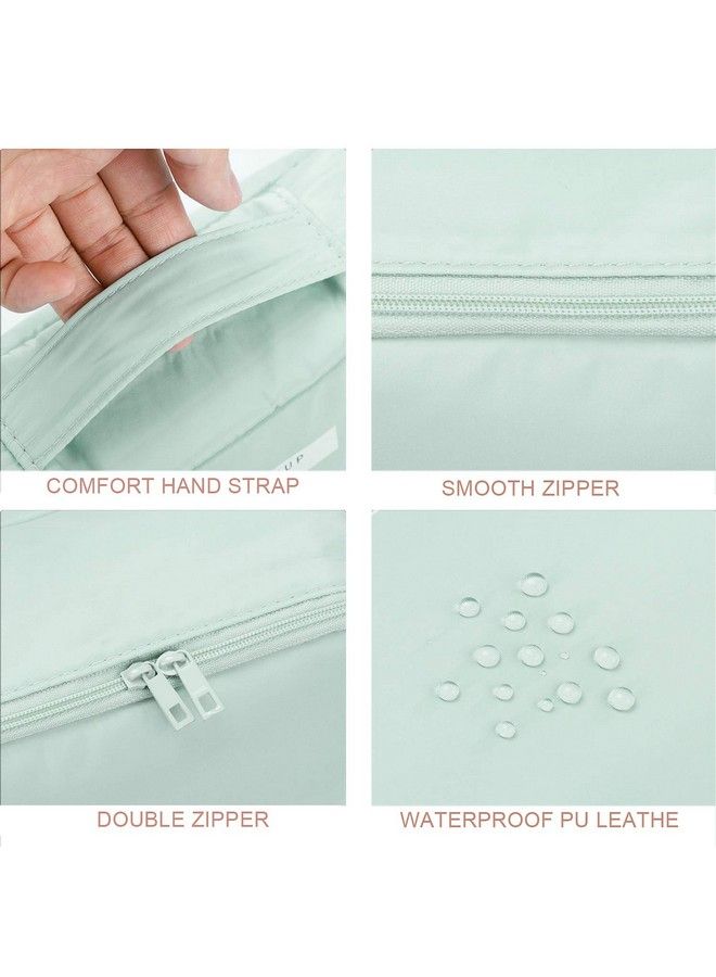 Etercycle Makeup Bag Cosmetic Bag Portable Large Travel Toiletry Storage Bag For Women And Gilrs (Green) - Image 4