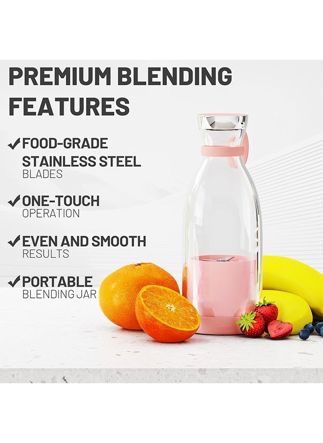 Arabest Portable Blender,Fashion Portable Blender for Shakes and Smoothies, 11.8 Oz,Magnetic USB Fast Charging Mini Fresh Juice Mixer Bottle,Take It for Traveling, Outdoor, Gym, Office, Cars, Gift, Pink  - Image 5