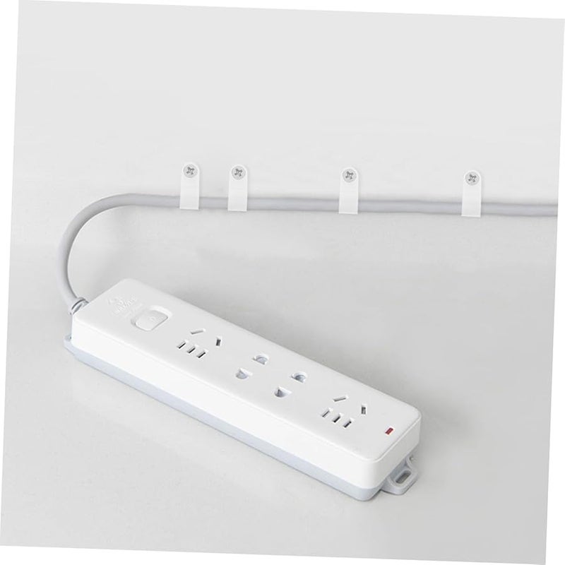 200 قطعة من مشابك كابل الحائط البيضاء مع مسامير لإدارة الأسلاك الكهربائية للمنزل والمكتب سهلة التركيب - Image 5