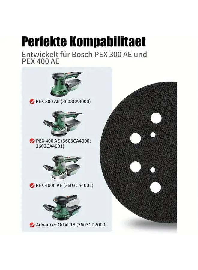 1pc 8 Hole Grinding Disc Medium Grit Sandpaper Backing Pad For PEX 300 400 AE Eccentric Sander - Image 5