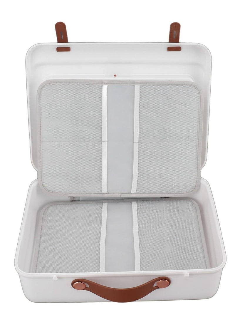 Excefore - Plastic Storage Bin with Lid Portable Project Case with Handle Waterproof Document Bag File Storage Bag for Home Business Trips Separation Design All round Organize and Protect Documents - Image 1