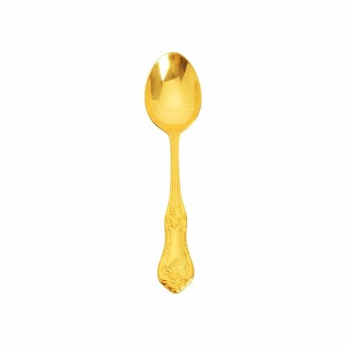 COPRASIA Pure Brass Table Spoon – Traditional Brass Dining Spoon for Daily Use & Serving | Khane Ki Chamach for Home, Kitchen & Dining Table (Pack of 1) - Image 1