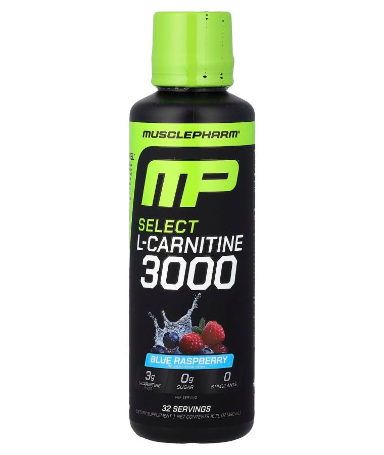 MusclePharm Select L-Carnitine 3000 Blue Raspberry 16 fl oz (480 ml)