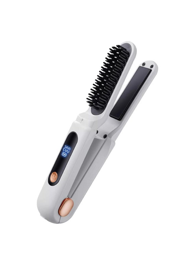 YelaJoy Cordless Hair Straightener Brush Mini Ionic Hot Comb and clamp with Constant Temperature & Negative Ion Protection,3 Adjustable Heat Levels,Anti-Scalding,USB-C Rechargeable,for Men and Women - Image 1