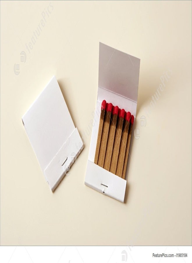 Party Favors Plus ٥٠ عود ثقاب أبيض عادي، علب ثقاب لحفلات الزفاف وأعياد الميلاد وغيرها - Image 2