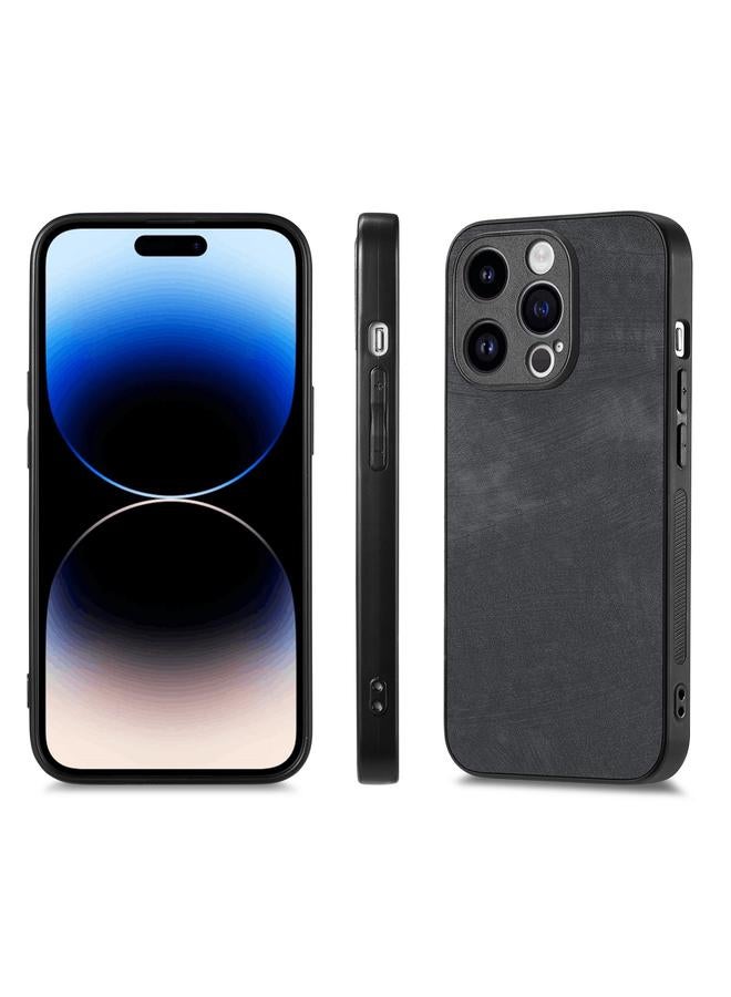 زبون جراب لهاتف iPhone 13 Pro Max مصنوع من الجلد العتيق وغطاء خلفي من البولي كربونات - Image 2