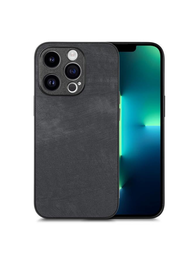 زبون جراب لهاتف iPhone 13 Pro Max مصنوع من الجلد العتيق وغطاء خلفي من البولي كربونات - Image 1