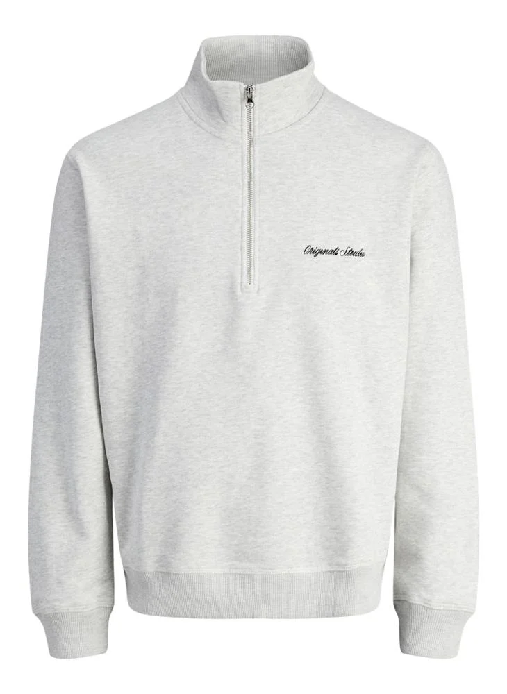 JACK & JONES Logo Half Zip Sweatshirt