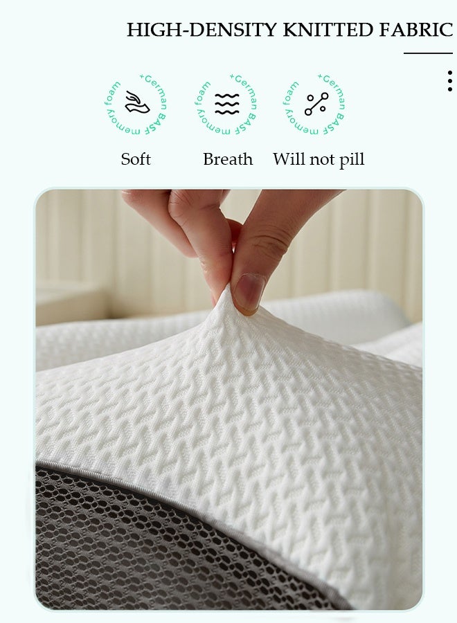 DUNISO وسادة مريحة Ergonomic 1PCS لتخفيف الآلام وسادة سرير للنوم، Ergonomic Orthopedic العنقية لآلام الرقبة والكتف، للنائمين على الجنب والظهر والبطن - Image 5