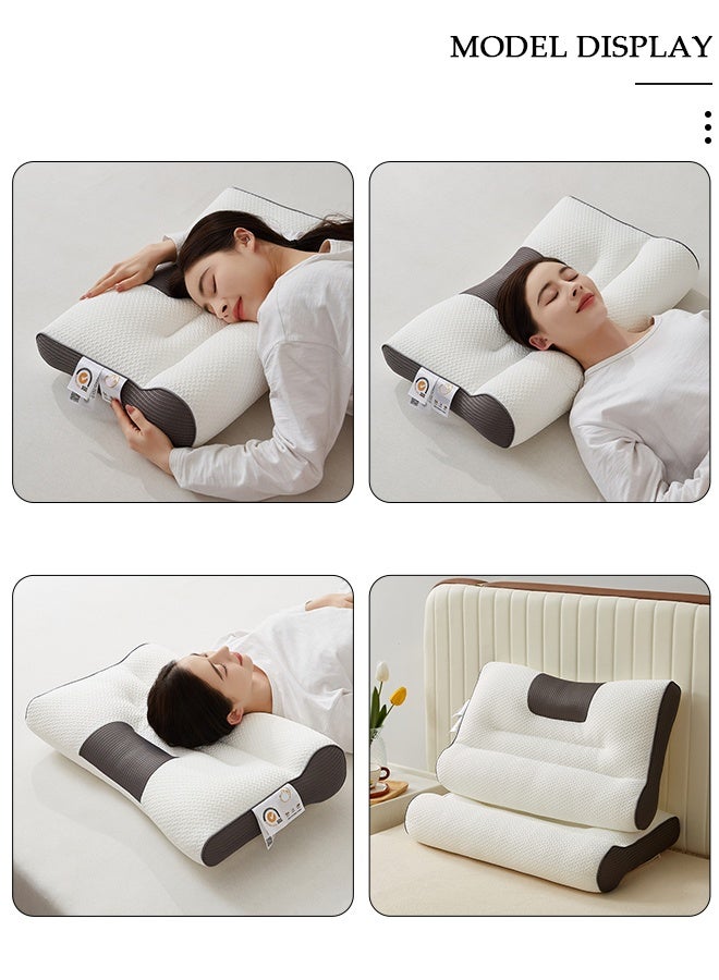 DUNISO وسادة مريحة Ergonomic 1PCS لتخفيف الآلام وسادة سرير للنوم، Ergonomic Orthopedic العنقية لآلام الرقبة والكتف، للنائمين على الجنب والظهر والبطن - Image 2