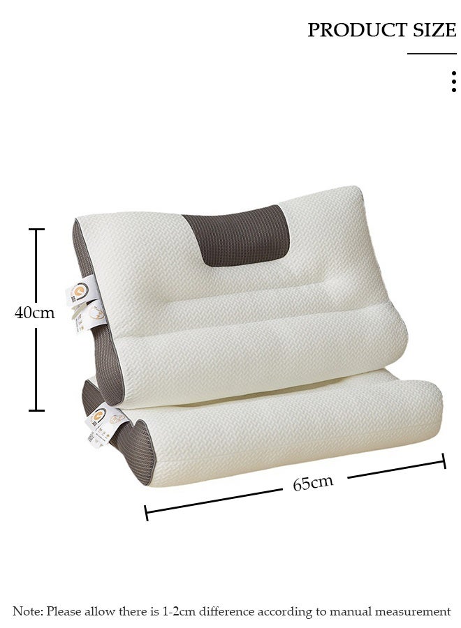 DUNISO وسادة مريحة Ergonomic 1PCS لتخفيف الآلام وسادة سرير للنوم، Ergonomic Orthopedic العنقية لآلام الرقبة والكتف، للنائمين على الجنب والظهر والبطن - Image 3