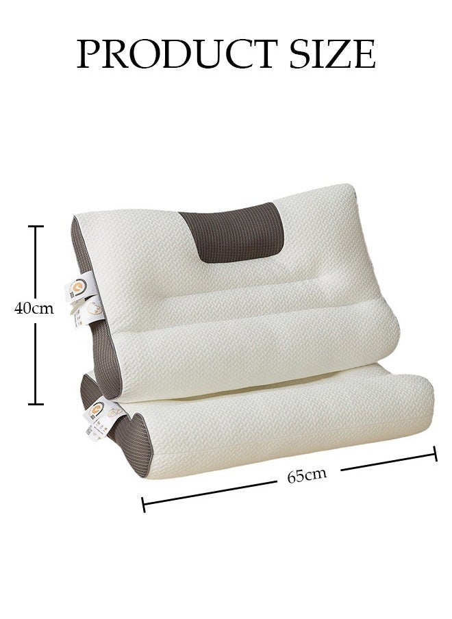 DUNISO وسادة مريحة Ergonomic 1PCS لتخفيف الآلام وسادة سرير للنوم، Ergonomic Orthopedic العنقية لآلام الرقبة والكتف، للنائمين على الجنب والظهر والبطن  - Image 4