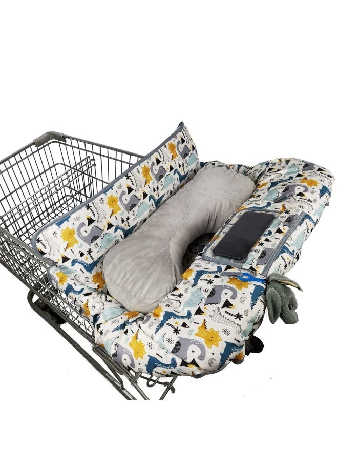 DODO NICI Shopping Cart Cover for Baby/Toddler, Cozy High Chair Cover, with Removable seat positioner, Dinosaur - Image 1