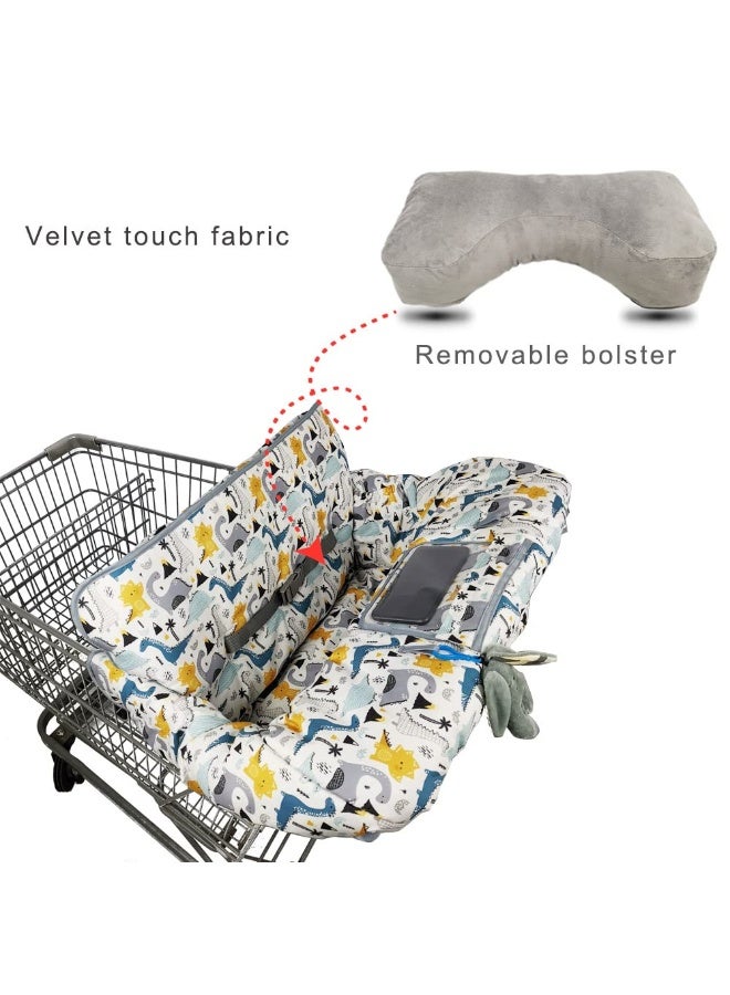 DODO NICI Shopping Cart Cover for Baby/Toddler, Cozy High Chair Cover, with Removable seat positioner, Dinosaur - Image 2