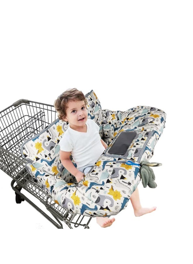 DODO NICI Shopping Cart Cover for Baby/Toddler, Cozy High Chair Cover, with Removable seat positioner, Dinosaur - Image 3